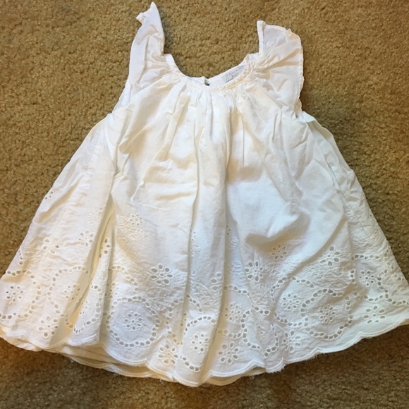 tahari baby white dress